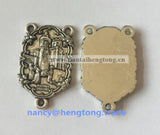 Antique Silver Plating Rosary Centerpiece, Fatima Rosary Center