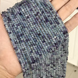 Green Purple Fluorite Seed Beads 2.5mm Faceted Loose Beads