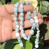 7-10mm Larimar Stone Beads for DIY Jewelry Making