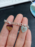 Personalized Love Heart Name Bracelet for Daily Wear