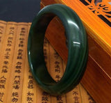 Dark Green Ice Chalcedony Manually Polish Bracelet