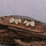925 Silver Stone Earrings Water Drop Studs Women Jewelry