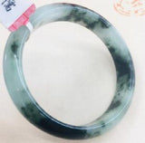 Natural Jadeite Bracelet with Floating Flower Design
