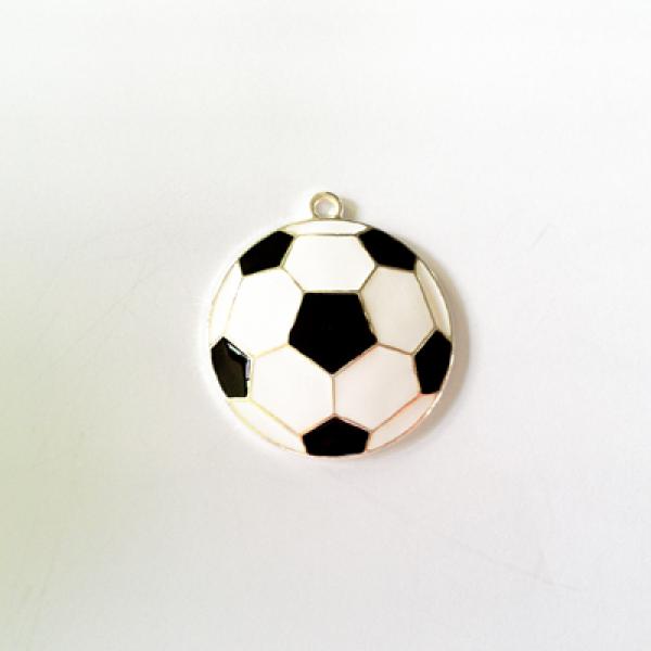 10pcs Enamel Soccer/Football Pendant For Kids Necklace Making