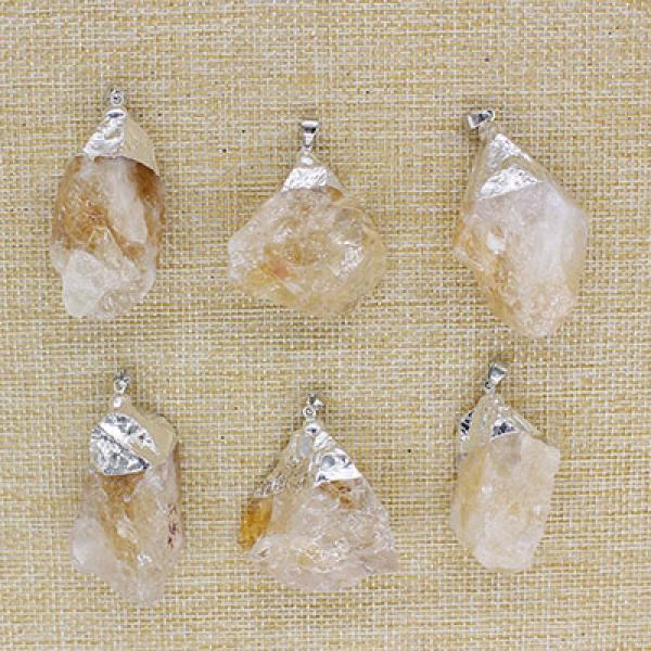 Irregular Topazs Pendant Natural Stone Necklace Women Jewelry