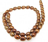 6-7mm Rice Freshwater Pearl Beads 14in DIY Jewelry LS3-081