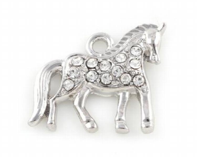 20PCS 25x20mm Horse Pendant Charms for DIY Floating Locket