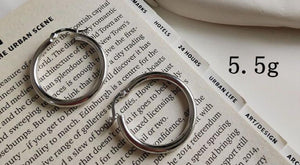 Glossy Circle Hoop Earrings 925 Sterling Silver Korea Earrings For Women