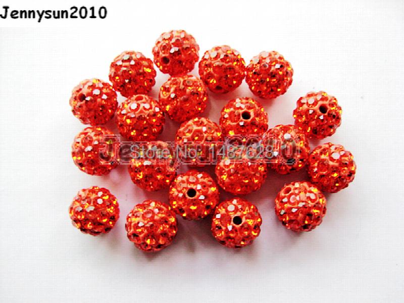 10mm Hyacinth Czech Crystal Rhinestone Pave Clay Disco Ball Beads