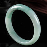 Zheru Jewelry Natural Burmese Jade Green Two-color 54-64mm Bracelet