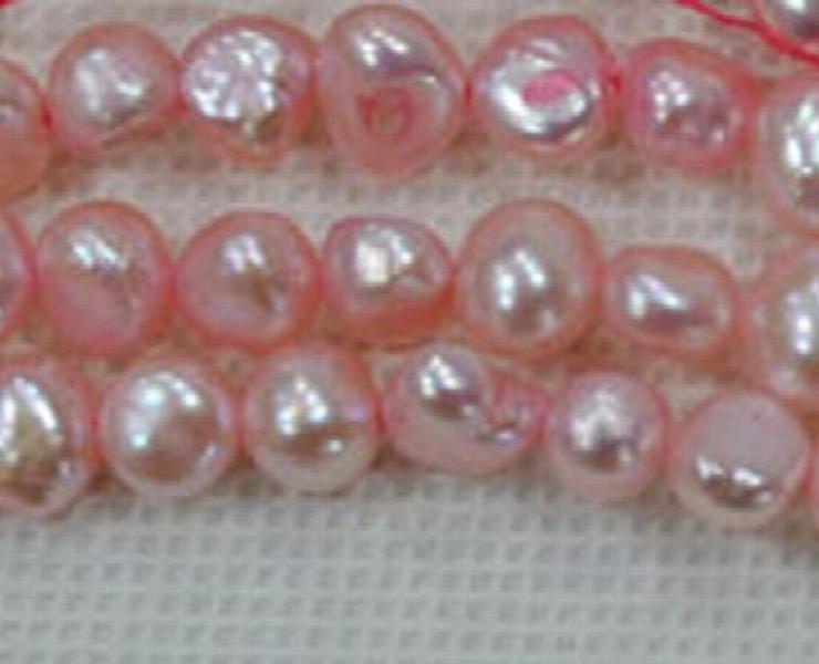 AAA 8-9 MM Top Baroque Beads Baby Pink Natural Freshwater Pearl Jewellery