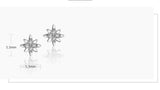 Zircon Star Silver Stud Earrings 925 Sterling Silver Casual Earring