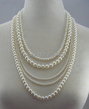 P03 Women Five Layers Pearls Beads Necklace&Pendants Jewelry