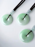 Zheru Jewelry Natural Burmese Jade Donut Pendant Necklace