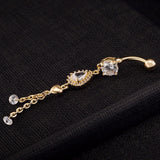 Crystal Tassel Belly Button Piercing Sexy Body Jewelry