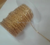 5m Stainless Steel 18k Plated Flattened Link Chain
