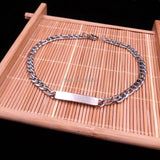 5pcs Stainless Steel Thin Chain ID Bracelet Bangle 8.26''