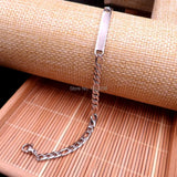 5pcs Stainless Steel Thin Chain ID Bracelet Bangle 8.26''