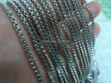 10m Thin 2mm Stainless Steel Square Box Chain DIY Necklace