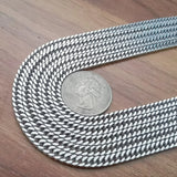 6m Silver Stainless Steel Double Chain Link DIY Necklace 4mm