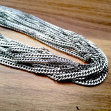 6m Silver Stainless Steel Double Chain Link DIY Necklace 4mm