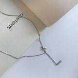 925 Sterling Silver Irregular Geometric Meteorite Choker Necklace Pendant