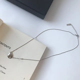 925 Sterling Silver Irregular Geometric Meteorite Choker Necklace Pendant