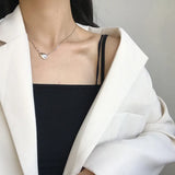 925 Sterling Silver Irregular Geometric Meteorite Choker Necklace Pendant