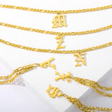 Chain Letter Anklet Women Boho Stainless Steel Anklet Initials Ankle Bracelet