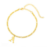 Chain Letter Anklet Women Boho Stainless Steel Anklet Initials Ankle Bracelet