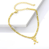 Chain Letter Anklet Women Boho Stainless Steel Anklet Initials Ankle Bracelet