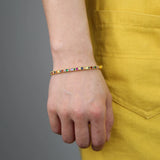 Rainbow CZ Open Cuff Bracelet - Colorful CZ Jewelry