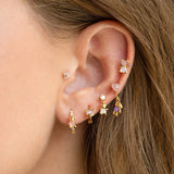 Copper Plated Pink Heart Bear Earrings Set