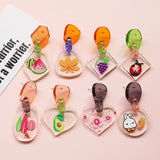 Acrylic Fruit Rabbit Ladybug Earrings DIY Jewelry