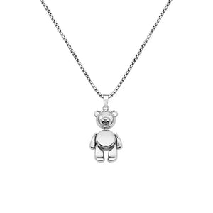 Vintage Metal Mini Robot Pendant Necklace Hip Hop Necklace