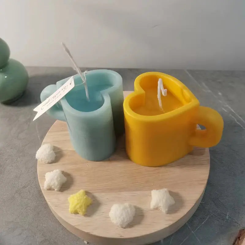 Love Shape Mug Scented Candle Moulds