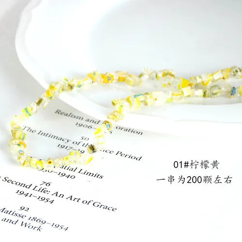 Retro Glass Beads for DIY Earrings Necklace Jewelry