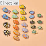 Hand-Painted Yellow Fish Ceramic Beads DIY Jewelry Material