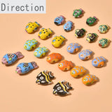Hand-Painted Yellow Fish Ceramic Beads DIY Jewelry Material
