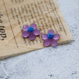 Purple Flower Patch DIY Earring Material