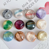 Japanese Ink Smudge Round Water Wave Pattern Resin Patch Material DIY Hairpin