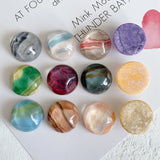 Japanese Ink Smudge Round Water Wave Pattern Resin Patch Material DIY Hairpin
