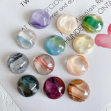 Japanese Ink Smudge Round Water Wave Pattern Resin Patch Material DIY Hairpin