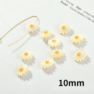 Small Daisy Sea Shell Straight Hole Flower DIY Material