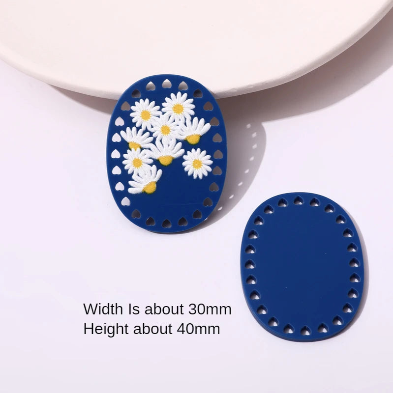 Embossed Daisy Flower Pendant DIY Jewelry Material