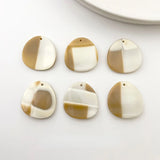 Retro Acetate Oval Pendant DIY Earrings Hand-made Materials