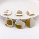 Retro Acetate Oval Pendant DIY Earrings Hand-made Materials