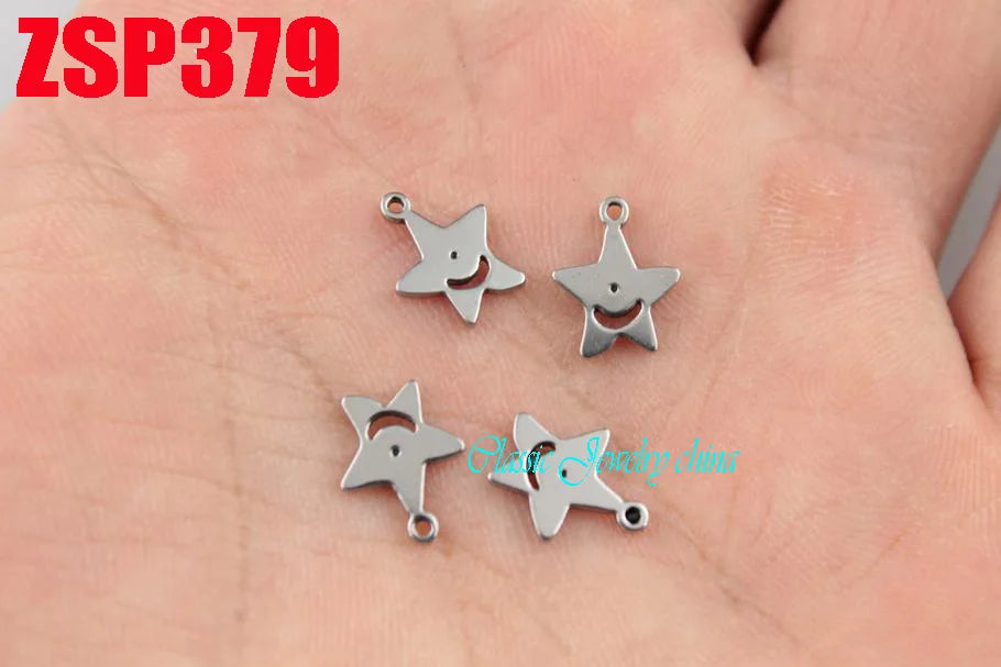 Stainless Steel Tail Chain Pendant Charms DIY Jewelry Accessories 100pcs
