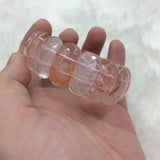Iron Crystal Quartz Stone Beads Bracelet DIY Jewelry Bangle