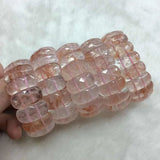Iron Crystal Quartz Stone Beads Bracelet DIY Jewelry Bangle